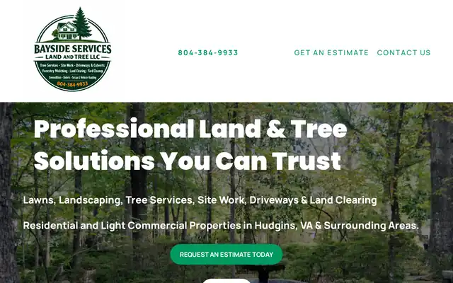Bayside Services Land & Tree website