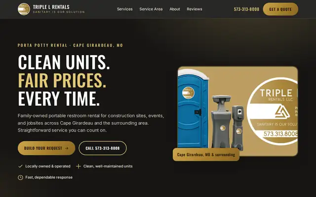 Triple L Rentals website