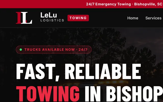 LeLu Towing website